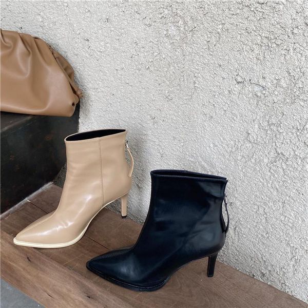 women boots high heels luxury designer winter footwear shoes boots-women back zip zipper stiletto fashion med 2021 pointy low1, Black
women boots high heels luxury designer winter footwear shoes boots-women back zip zipper stiletto fashion med 2021 pointy low1, Black