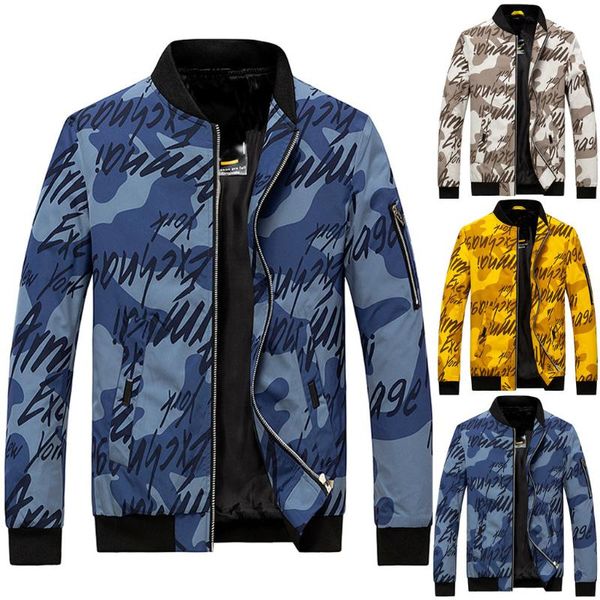 men's jackets nice mens spring autumn casual coats bomber jacket slim printing stand collar zipper outdoor sport coat clothing, Black;brown
men's jackets nice mens spring autumn casual coats bomber jacket slim printing stand collar zipper outdoor sport coat clothing, Black;brown