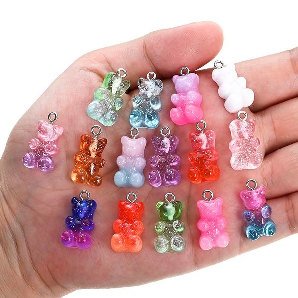 charms 10pcs candy bear cute resin diy patch findings gummy earrings keychain necklace pendant jewelry decor accessory, Bronze;silver 
charms 10pcs candy bear cute resin diy patch findings gummy earrings keychain necklace pendant jewelry decor accessory, Bronze;silver