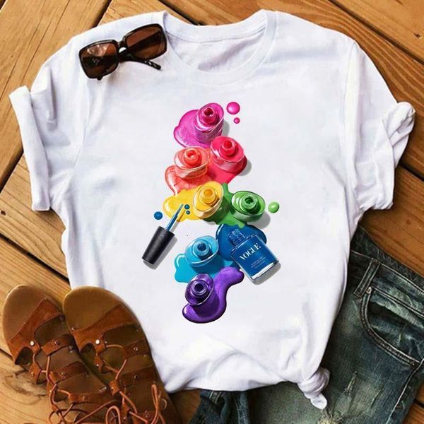 women vogue 3d finger nail paint t shirts 90s kawaii ladies t-shirts summer fashion womens graphic female tee t-shirt, White
women vogue 3d finger nail paint t shirts 90s kawaii ladies t-shirts summer fashion womens graphic female tee t-shirt, White