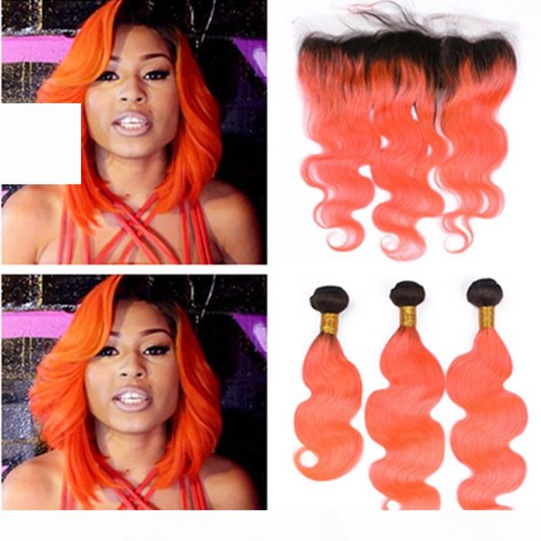 #1b orange ombre 13x4 full lace frontal closure with 3bundles body wave wavy brazilian virgin human hair ombre orange weave extensions, Black;brown
#1b orange ombre 13x4 full lace frontal closure with 3bundles body wave wavy brazilian virgin human hair ombre orange weave extensions, Black;brown
