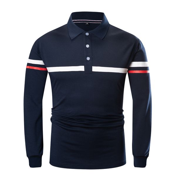 autumn and winter new european and american large size mens clothing print long-sleeved polo shirt casual fashion cotton 1005, White;black
autumn and winter new european and american large size mens clothing print long-sleeved polo shirt casual fashion cotton 1005, White;black