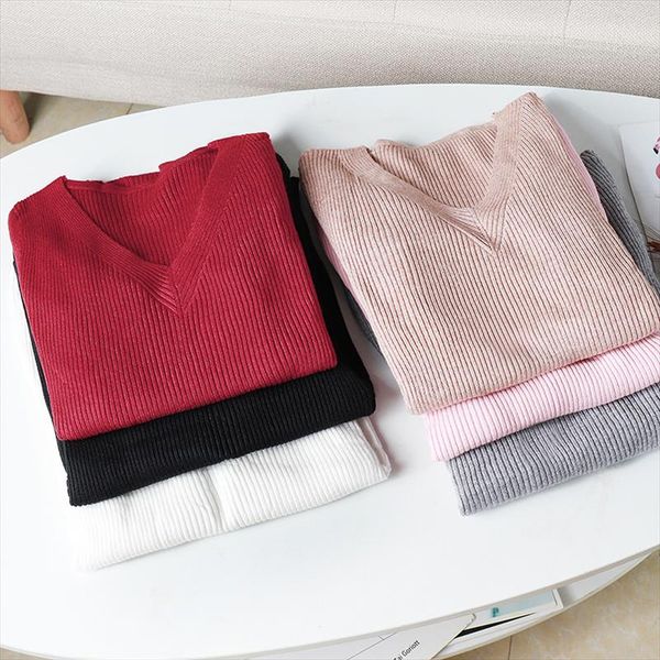 2020 new autumn winter sweater women chic v neck slim sweater female knitted pullovers long sleeve warm basic black, White;black
2020 new autumn winter sweater women chic v neck slim sweater female knitted pullovers long sleeve warm basic black, White;black