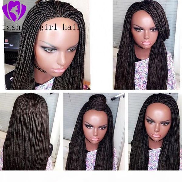 28 inches 13x4 lace parting hand braided wigs synthetic lace front wig for women with baby hair box braids cornrow wigs, Black;brown
28 inches 13x4 lace parting hand braided wigs synthetic lace front wig for women with baby hair box braids cornrow wigs, Black;brown