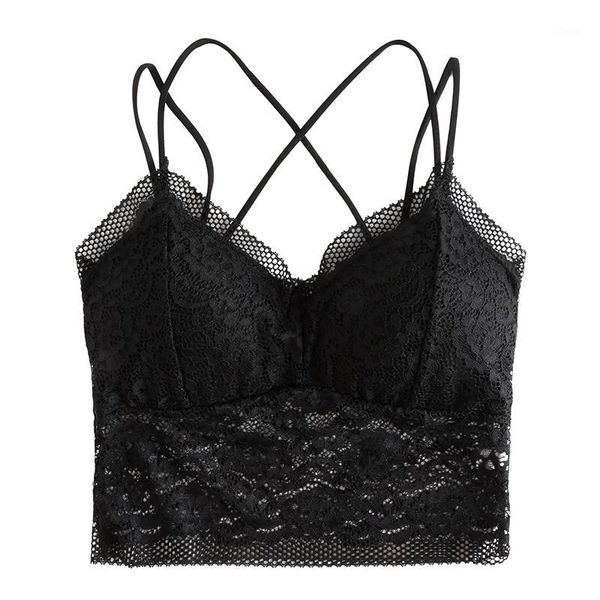 cross beauty back lace tube bottoming strap solid color hollow camisole tanks1, Black;white
cross beauty back lace tube bottoming strap solid color hollow camisole tanks1, Black;white