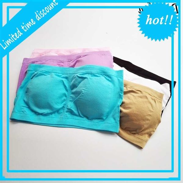 ladies seamless bandeau bra with removable pads colors 6 size in stock 300pcs/lot opp bag package, Black;white
ladies seamless bandeau bra with removable pads colors 6 size in stock 300pcs/lot opp bag package, Black;white