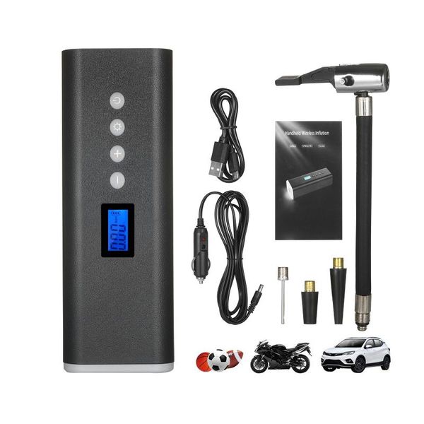 portable lcd display tire inflator air compressor handheld 150psi 2000mah tire pump with 4 nozzles for car bicycle tires & ball
portable lcd display tire inflator air compressor handheld 150psi 2000mah tire pump with 4 nozzles for car bicycle tires & ball