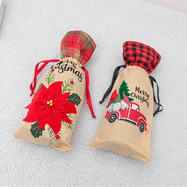 christmas creative linen wine bottle cover plaid drawstring bags 2021 new year wine bottle holder home party table decorations e102102, Blue
christmas creative linen wine bottle cover plaid drawstring bags 2021 new year wine bottle holder home party table decorations e102102, Blue
