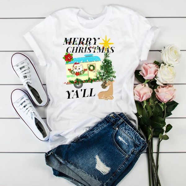 women lady t shirt new year merry christmas printed tshirt ladies tee shirt women female clothes graphic t-shirt, White
women lady t shirt new year merry christmas printed tshirt ladies tee shirt women female clothes graphic t-shirt, White