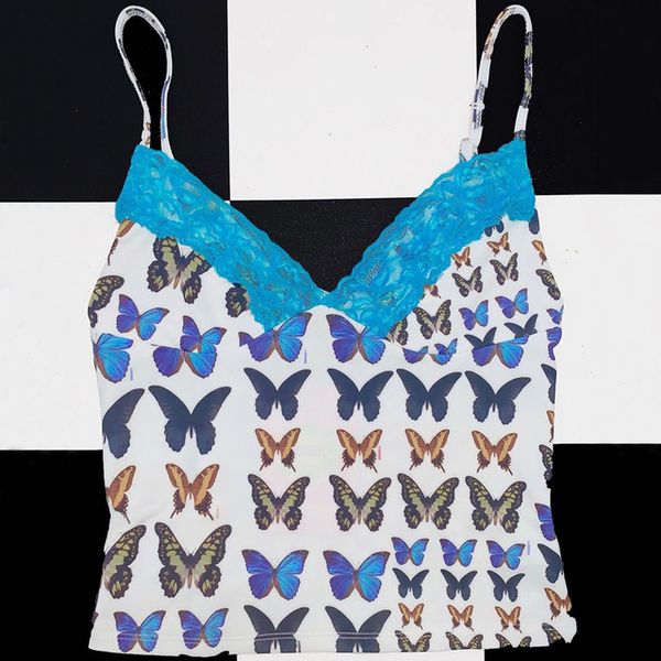 sweet girls butterfly cami tees women elegant lace splices spaghetti strap summer camis harajuku streetwear tank vest, Black;white
sweet girls butterfly cami tees women elegant lace splices spaghetti strap summer camis harajuku streetwear tank vest, Black;white