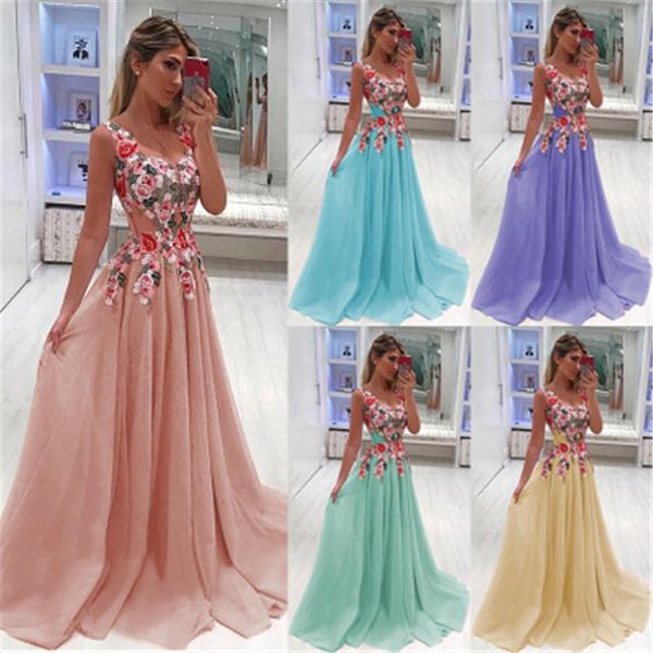 women floral deep v-neck princess dress fashion trend sleeveless loose floor-length skirt designer female summer new casual high waist dress, Black;gray
women floral deep v-neck princess dress fashion trend sleeveless loose floor-length skirt designer female summer new casual high waist dress, Black;gray
