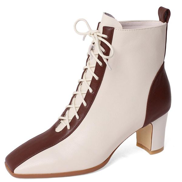 mixed color martin boots women soft ankle boots lace up winter short plush square toe high heels cow leather pointed, Black
mixed color martin boots women soft ankle boots lace up winter short plush square toe high heels cow leather pointed, Black