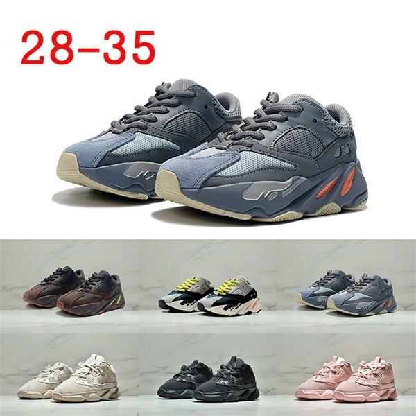 лучшая детская обувь размер 28-35 kanye 7oo детских мальчиков кроссовок спортивных твердая серая подсобная лиловая инерции черная детских тр
