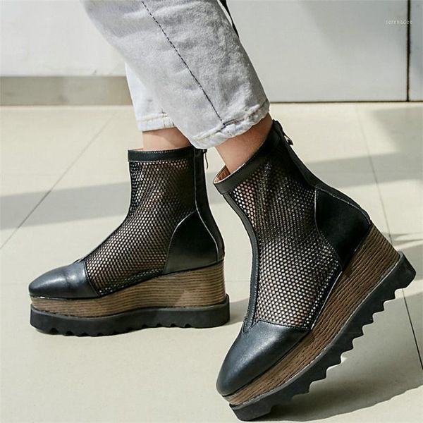 fashion sneakers women genuine leather wedges high heel ankle boots female breathable lace platform pumps shoes casual creepers1, Black
fashion sneakers women genuine leather wedges high heel ankle boots female breathable lace platform pumps shoes casual creepers1, Black