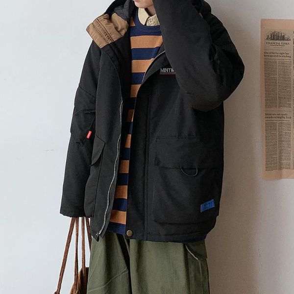 legible casual winter jacket men thicken warm mens parkas hooded male coat loose korean jackets man, Black
legible casual winter jacket men thicken warm mens parkas hooded male coat loose korean jackets man, Black
