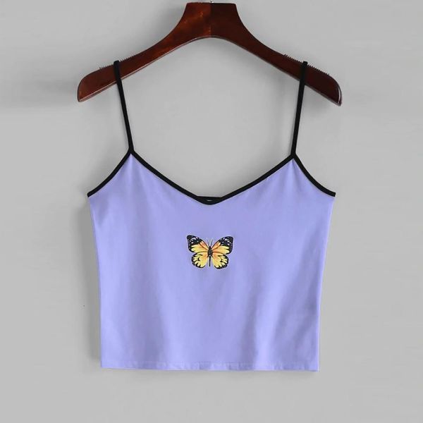 fashion women ladies butterfly print tank sleeveless wear strappy tank vest summer short crop 2021, White
fashion women ladies butterfly print tank sleeveless wear strappy tank vest summer short crop 2021, White