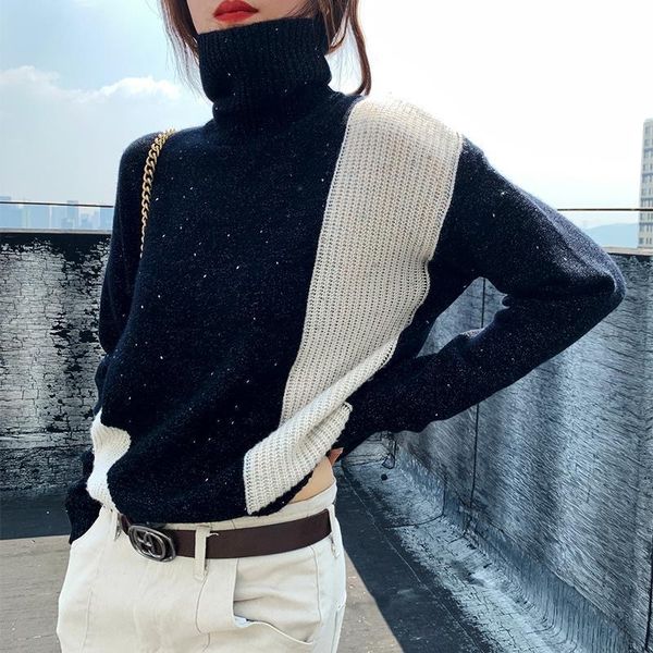 sweater 2021 new release fall feminine winter jumpers long ladies sweatshirts high street block sweaters mss2, Black;brown
sweater 2021 new release fall feminine winter jumpers long ladies sweatshirts high street block sweaters mss2, Black;brown