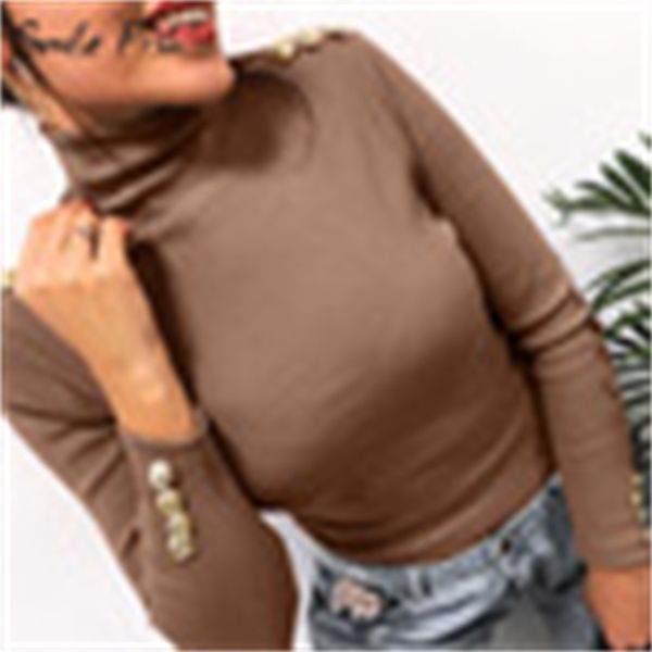 2020 women turtleneck sweaters buttons knitted solid pullovers causal slim office lady sweaters knitting female knit lj201017, White;black
2020 women turtleneck sweaters buttons knitted solid pullovers causal slim office lady sweaters knitting female knit lj201017, White;black
