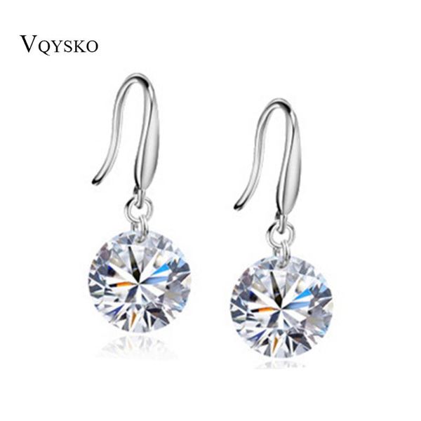Design Round Dangle Earring White Gold Color Austrian Crystal Earrings Fashion Wedding Earrings For Women, Silver
Design Round Dangle Earring White Gold Color Austrian Crystal Earrings Fashion Wedding Earrings For Women, Silver