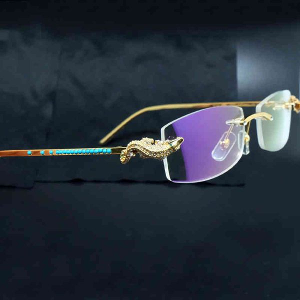 2022 factory wholesale new luxury eyewear designer crocodile rhinestone frames diamond optical rimless frame clear glasses, White;black
2022 factory wholesale new luxury eyewear designer crocodile rhinestone frames diamond optical rimless frame clear glasses, White;black