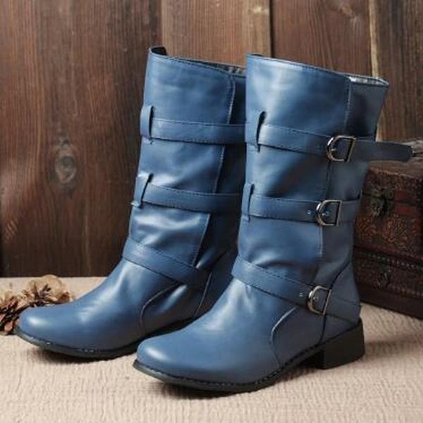 women mid-calf boots chaussure booties low heels pu leather autumn galdiator matin buckle shoes woman zapatos mujer sapato d1673, Black
women mid-calf boots chaussure booties low heels pu leather autumn galdiator matin buckle shoes woman zapatos mujer sapato d1673, Black