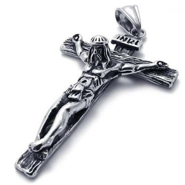 stainless steel jesus christ crucifix cross mens pendant necklace, 24 inch chain1, Black
stainless steel jesus christ crucifix cross mens pendant necklace, 24 inch chain1, Black