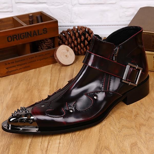 dress men's shoes increased ankle boots cow leather fashion chaussures cool men's high heeled business cowboy pointed toe rubber, Black
dress men's shoes increased ankle boots cow leather fashion chaussures cool men's high heeled business cowboy pointed toe rubber, Black
