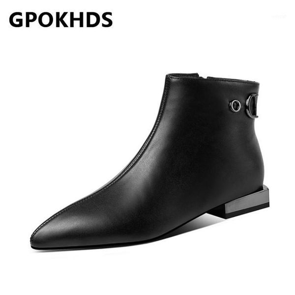 boots gpokhds 2021 women ankle cow leather winter short plush pointed toe zipper metal decoration low heels female size 401, Black
boots gpokhds 2021 women ankle cow leather winter short plush pointed toe zipper metal decoration low heels female size 401, Black