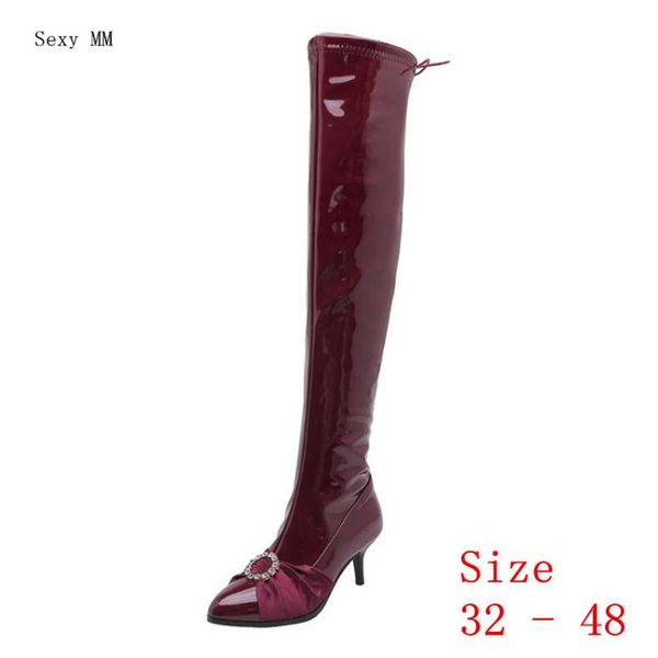 spring autumn women over the knee boots high heel woman thigh high boots small plus size 32 - 48, Black
spring autumn women over the knee boots high heel woman thigh high boots small plus size 32 - 48, Black