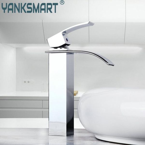 waterfall bathroom basin sink vessel chrome basin brass l-209 mixer tap faucet 
waterfall bathroom basin sink vessel chrome basin brass l-209 mixer tap faucet