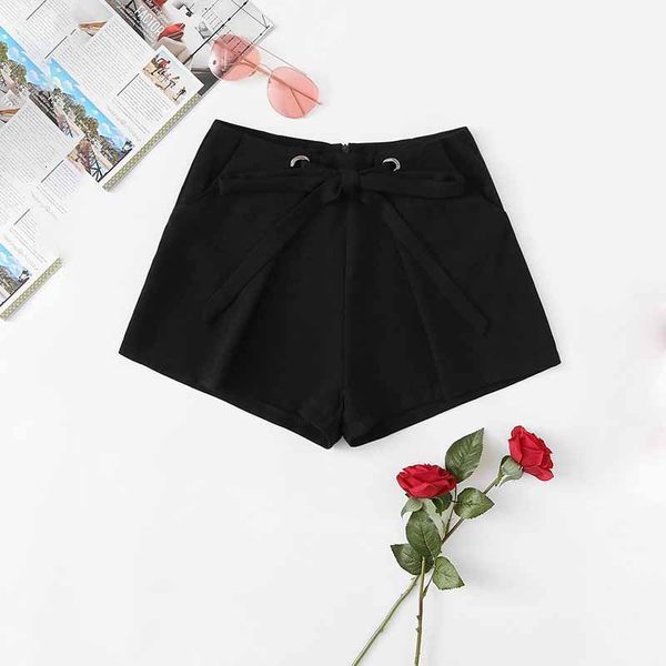ol temperament women's wide leg casual pants lace up shorts in autumn of 2019, White;black
ol temperament women's wide leg casual pants lace up shorts in autumn of 2019, White;black