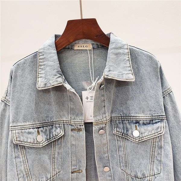 short zippers 2021 spring summer long sleeve denim jacket loose from vintage chic woman's coat sh20, Black;brown
short zippers 2021 spring summer long sleeve denim jacket loose from vintage chic woman's coat sh20, Black;brown
