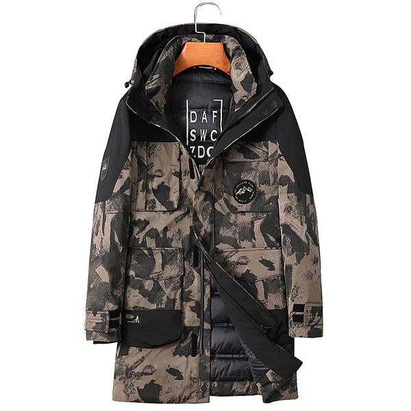 men's camouflage down jacket winter new medium and long hooded thick warm outdoor clothes loose casual fashion male coad, Black
men's camouflage down jacket winter new medium and long hooded thick warm outdoor clothes loose casual fashion male coad, Black