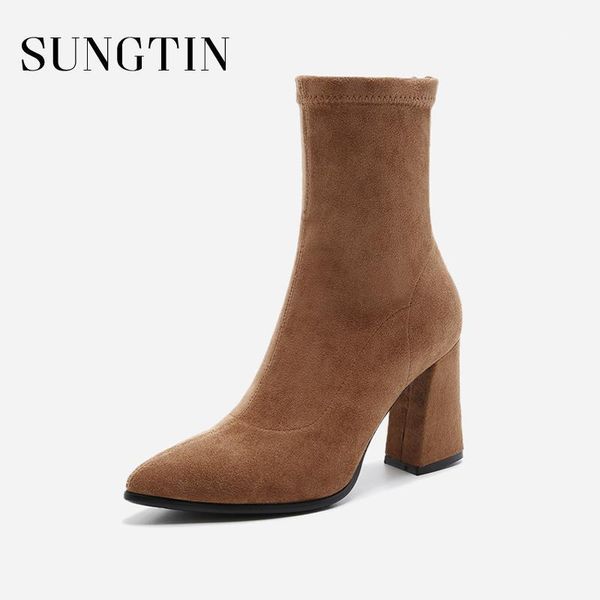 boots sungtin classic suede ankle motorcycle women fashion solid zipper short ladies pointed toe high heels spring autumn1, Black
boots sungtin classic suede ankle motorcycle women fashion solid zipper short ladies pointed toe high heels spring autumn1, Black