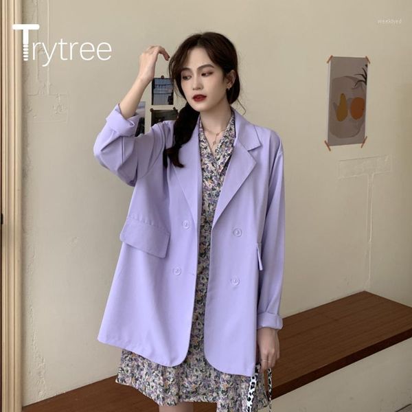 trytree 2020 spring women casual suit coat notched solid 6 color fashion single breasted loose all-purpose style suit coat 1, White;black
trytree 2020 spring women casual suit coat notched solid 6 color fashion single breasted loose all-purpose style suit coat 1, White;black