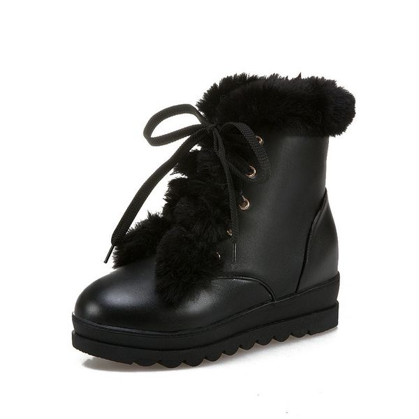 new 2021 plush winter snow wedge heel flock lace up ankle boots casual round toe keep warm women shoes big size 34-43 q81x, Black
new 2021 plush winter snow wedge heel flock lace up ankle boots casual round toe keep warm women shoes big size 34-43 q81x, Black