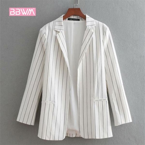 elegant women's summer new fashion vertical stripes lapel open seven sleeves small suit jacket female 201114, White;black
elegant women's summer new fashion vertical stripes lapel open seven sleeves small suit jacket female 201114, White;black