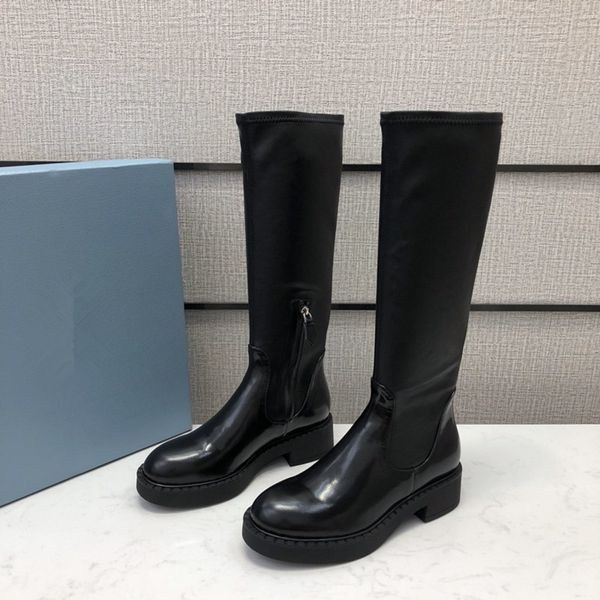 new style women brand platform high boots genuine leather ladies round toes knee boots, Black
new style women brand platform high boots genuine leather ladies round toes knee boots, Black