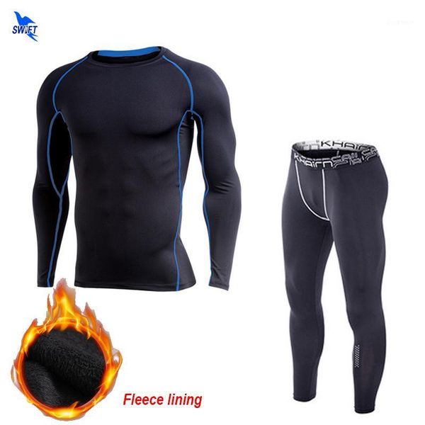 winter thermal fleece men's sport suits gym fitness rashguard compression running sets elastic shirts pants sportswear kits1, Black;blue
winter thermal fleece men's sport suits gym fitness rashguard compression running sets elastic shirts pants sportswear kits1, Black;blue