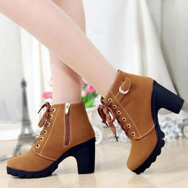 2020 new high-heeled thick with casual women's boots muffin thick-bottomed round head boots women botines mujer botas feminina, Black
2020 new high-heeled thick with casual women's boots muffin thick-bottomed round head boots women botines mujer botas feminina, Black