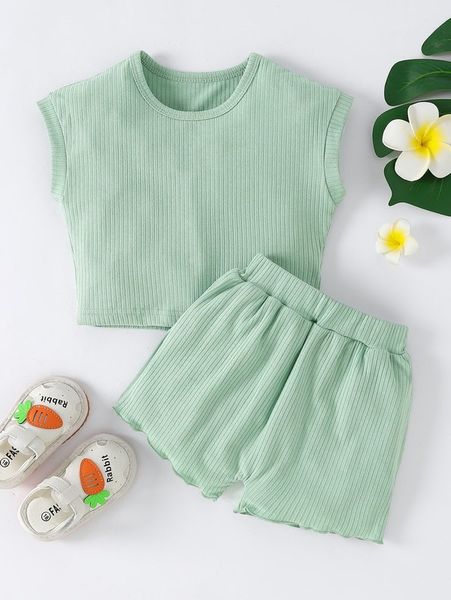 baby batwing sleeve tee & shorts she, White