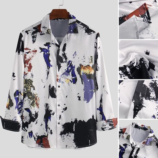 incerun mens printed shirts long sleeve turn down collar shirt man casual breathable blouse fashion holiday loose dress shirts, White;black
incerun mens printed shirts long sleeve turn down collar shirt man casual breathable blouse fashion holiday loose dress shirts, White;black