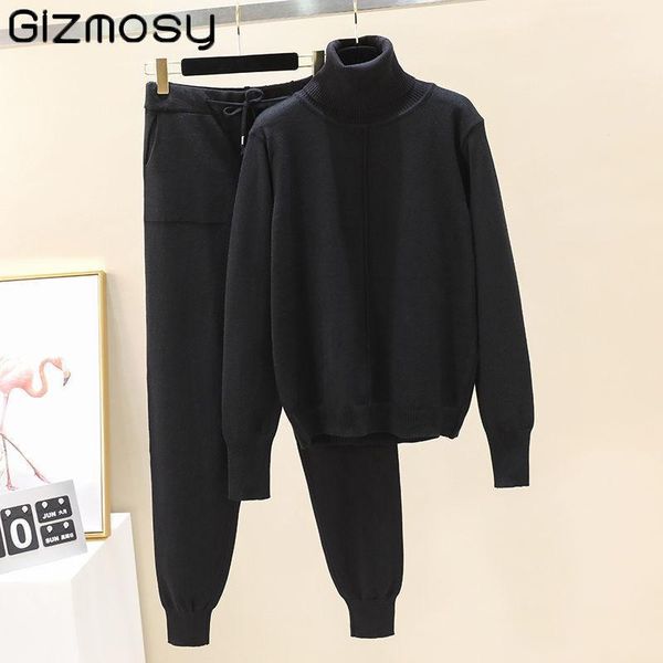 gizmosy two piece set women knit sport suits thick warm turtleneck women sweater + drawstring harem pants winter jogging outfits1, Gray
gizmosy two piece set women knit sport suits thick warm turtleneck women sweater + drawstring harem pants winter jogging outfits1, Gray