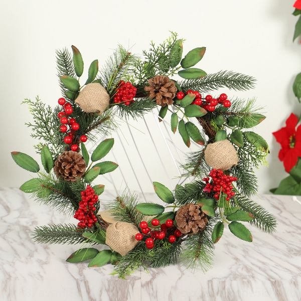 ntsvn door decorative wreath new hanging home pine red wreath linen decoration household fruit fruit rekf3
ntsvn door decorative wreath new hanging home pine red wreath linen decoration household fruit fruit rekf3