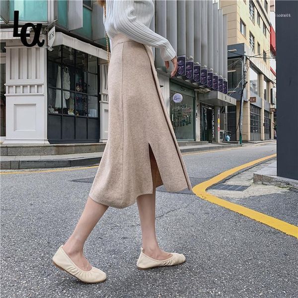 2020 winter women skirt elastic waist knitted skirt female warm a-line split mid-length skirts sweater midi11, Black
2020 winter women skirt elastic waist knitted skirt female warm a-line split mid-length skirts sweater midi11, Black