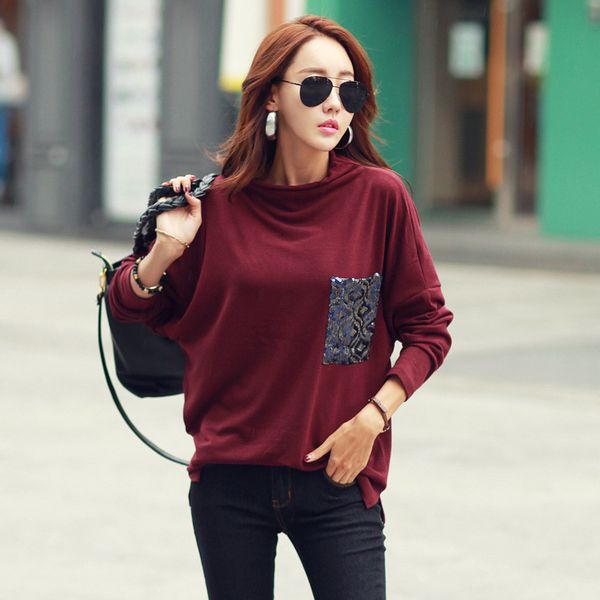 2021 new femme new fashion batwing long women's shirt casual autumn loose female turtleneck tall gray tshirts wxf694 1uxe, White
2021 new femme new fashion batwing long women's shirt casual autumn loose female turtleneck tall gray tshirts wxf694 1uxe, White