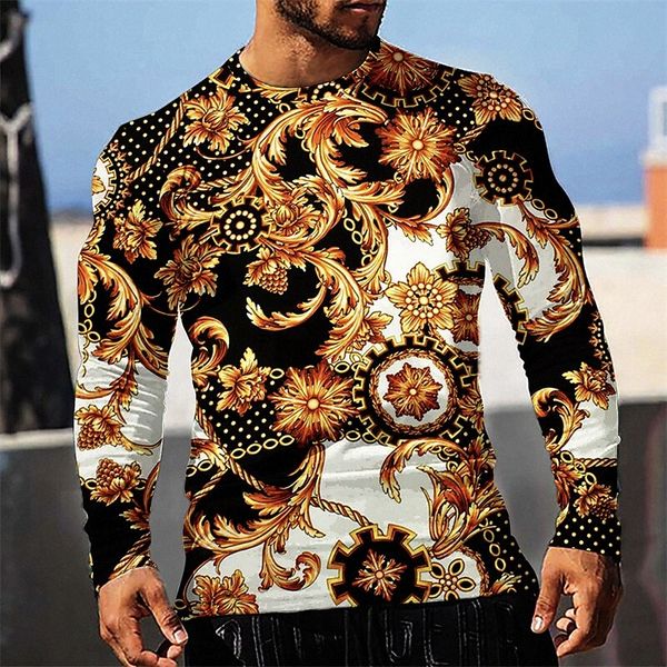 men's t shirt 3d print floral graphic plus size crew neck casual daily bronzing print long sleeve basic designer slim fit big and tall, White;black
men's t shirt 3d print floral graphic plus size crew neck casual daily bronzing print long sleeve basic designer slim fit big and tall, White;black