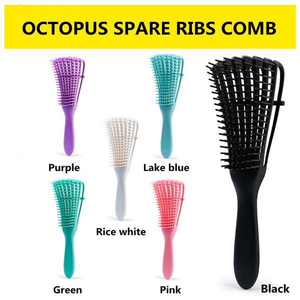 new style eightclaw fish comb multifunction hair easy hair spareribs fluffy massage ocs comb straight curly hair, Silver
new style eightclaw fish comb multifunction hair easy hair spareribs fluffy massage ocs comb straight curly hair, Silver