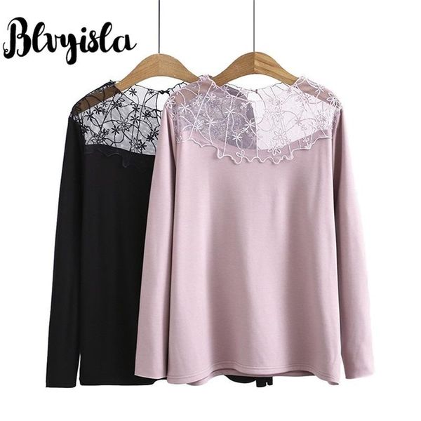 women's blouses & shirts asia 3xl oversize lace patchwork cotton blend bottoming autumn spring women long sleeve elastic blouse, White
women's blouses & shirts asia 3xl oversize lace patchwork cotton blend bottoming autumn spring women long sleeve elastic blouse, White