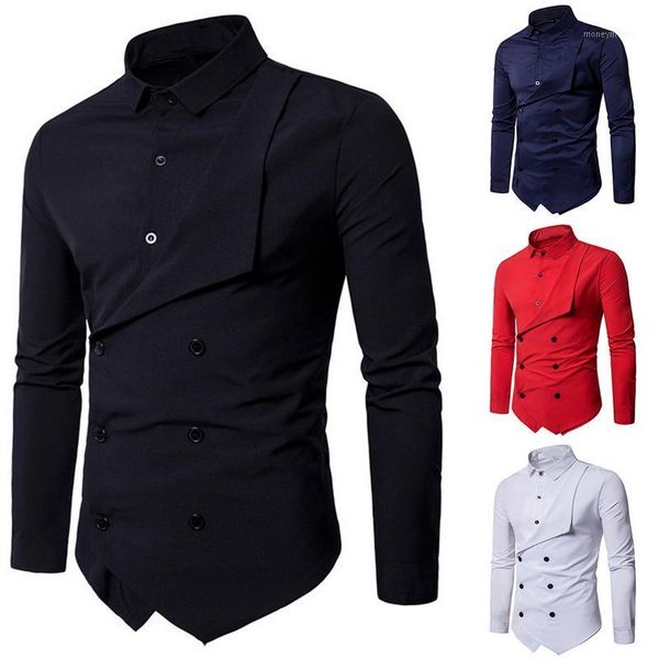 men's casual shirts nice long sleeve blouses men clothing shirt regular fit double breasted slim long-sleeved camisa masculina1, White;black
men's casual shirts nice long sleeve blouses men clothing shirt regular fit double breasted slim long-sleeved camisa masculina1, White;black